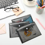 200 Pcs 5 x 7 Clear Black Plastic Envelope with Snap Button Closure A7 Letter Size Filing Envelope Folder Waterproof Clear File Envelopes for Home Office Document Receipt Card Storage - Image 6