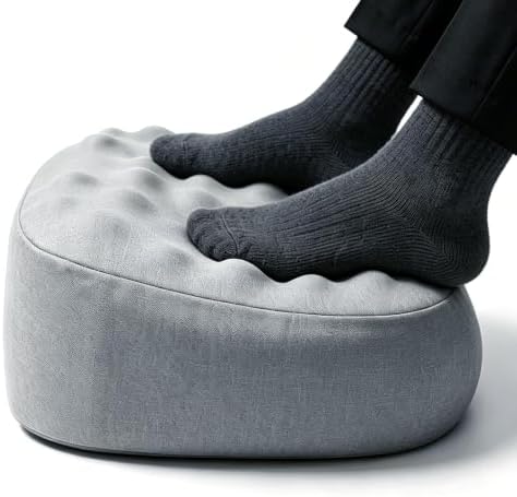 Foot Rest Under Desk, Memory Foam Ergonomic Footrest, Grey by COZYDOU