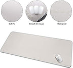 CENNBIE 47.2" x 19.6" Leather Desk mat, Desk mats on top of desks,Perfect Desk Mate for Office and Home(Cream) - Image 5
