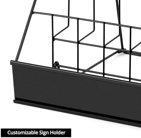 QWORK 4-Tiered Metal Book Display Stand,18.4 x 16.6 x 14.5, Book Signing Wire Rack, Tabletop CD Display Magazine Rack - Image 5