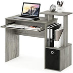 Furinno Econ Multipurpose Home Office Computer Writing Desk, French Oak Grey by Furinno-FitsYourSpaceFitsYourBudget