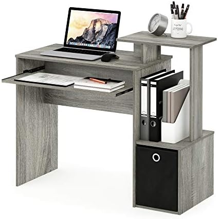 Furinno Econ Multipurpose Home Office Computer Writing Desk, French Oak Grey by Furinno-FitsYourSpaceFitsYourBudget