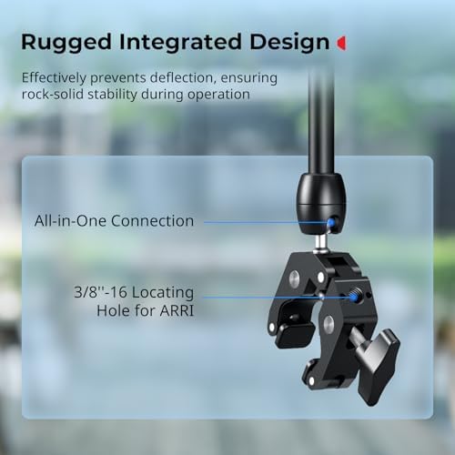 SMALLRIG Desktop Magic Arm Support with Super Clamp Kit, Phone Mount Clamp - Image 6