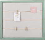 Fabric Linen Bulletin Board Large, 28 X 32 Green Wood Framed Pin Board - Image 2