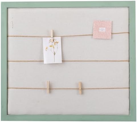 Fabric Linen Bulletin Board Large, 28 X 32 Green Wood Framed Pin Board - Image 2