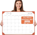 Desk Calendar 2026-2027 with Desktop Mat,22x17'' Large Desktop Pad Calendar by Gannyfer