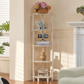 YUFAM 5-Tier Corner Shelf, Grey White by YUFAM