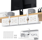 KEEGH 16 in Under Desk Cable Management Tray, Metal Cord Organizer, 2 Pack by KEEGH