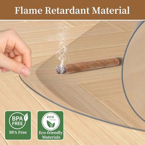 48" X 48" PVC Clear Desk Chair Mat for Hard Floors - Image 5