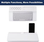 Small Glass Desktop Whiteboard Dry-Erase-Board - Computer Keyboard Stand White Board Surface Pad with Aromatherapy, Desk Organizers with Accessories for Office, Home, School Supplies - Image 5