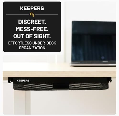 KEEPERS Anything Keeper — Compact 11x10in Under-Cabinet Slide-Out Drawer, Hidden Steel Organizer for K-Cups & Desk Items, RV & Small Kitchen — Black - Image 4
