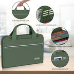 Tamfile Accordion File Organizer, Fireproof Expanding File Folder, Green - Image 4