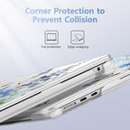 May Chen for MacBook Air 15 inch Case M5 M4 M3 M2 2026 2024-2023, Model A3448 A3241 A3114 A2941, Closes Seamlessly Hard Shell Laptop Cover with Keyboard Cover, Blue Flowers - Image 3