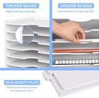 Paper Organizer Storage for Desk, 9 Tier Construction File Organizer Paper Sorter, Desktop Document Storage Holder for Home Office School, 14 1/8" x 10 1/4" x 15 3/8", White - Image 4