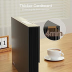 JiaWei Folder with Pockets, Accordion File Organizer with Magnetic Closure, A4 Letter Size Black File Folder - Image 4