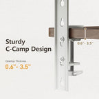 3 in 1 Clamp-on Desk Extender Shelf, 15.7×7.5 Inch, White - Image 4