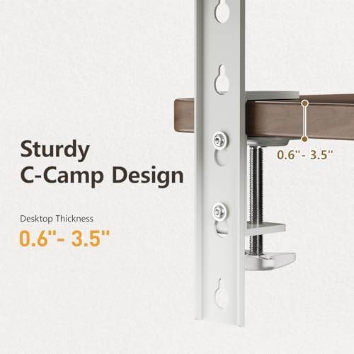 3 in 1 Clamp-on Desk Extender Shelf, 15.7×7.5 Inch, White - Image 4