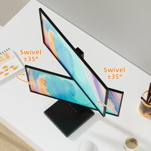 Suptek Dual Monitor Stand with Base for Two 13-36" Screen - Image 4