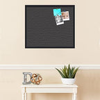 PinPix 28x24 inch Cork Bulletin Board. This Decorative Framed Pin Board Comes with Diamond Pattern in Black Design and Satin Black. Ideal for Home, Office Decor or School (PinPix-120) - Image 3