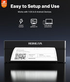 Rongta Bluetooth Shipping Label Printer, Wireless 4x6 Thermal Label Printer for Shipping Packages, Support Phones, Compatible with Windows macOS Android iOS for Small Business - Image 4