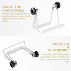 Eaasty 24 Pack Book Stand, Adjustable Plate Holders, 3.54'' X 5.12'' Picture Stands for Display, Metal Easels for Tables Photos Frames Comics Books (White) - Image 3