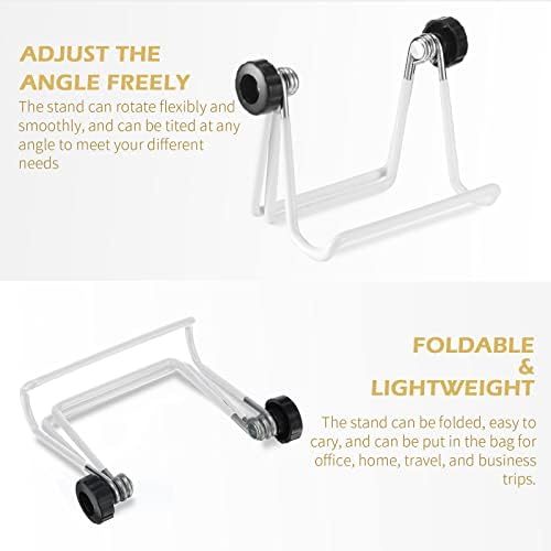 Eaasty 24 Pack Book Stand, Adjustable Plate Holders, 3.54'' X 5.12'' Picture Stands for Display, Metal Easels for Tables Photos Frames Comics Books (White) - Image 3