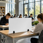 2-Pack Desktop Privacy Panel, 30" W x 18" H Acrylic Desk Divider, Frosted Office Partitions, Clamp-on Protective Desk Shield Board for Offices Schools - Image 5