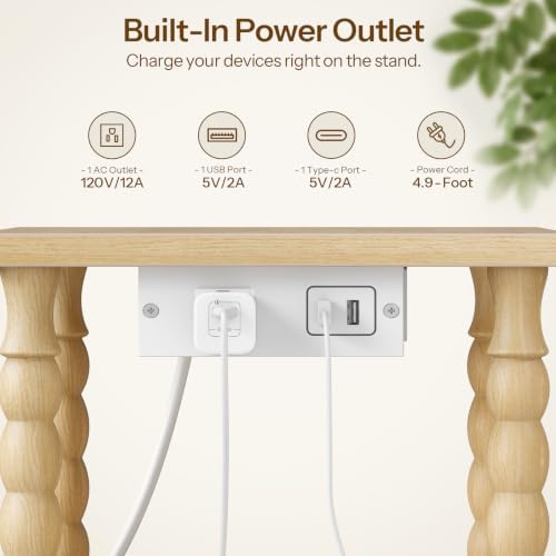 HOOBRO 2-Tier Printer Stand Solid Wood Legs - Image 6