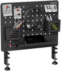 PEGZONE Clamp on Desk Pegboard, 16.5" x 12.6", with 10 Accessories, Black by Pegzone
