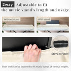 88 Keys Piano Keyboard Dust Cover PiuColor, Designed by Professional Pianist, Music Stand Compatible, Washable Digital Piano Cover, Blends with Your Room, Japan Design (Grayish White) - Image 6