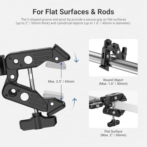 NEEWER Basics Magic Arm with Desk Clamp for Phone Webcam Camera Mic, UA062 - Image 4