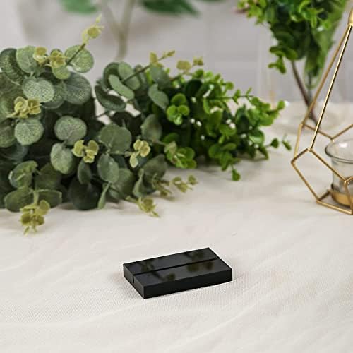 UNIQOOO 3" Black Acrylic Stand | 20 Pack 3mm Slot Wedding Sign Holders, Perfect for Wedding, Table Number, Exhibition, Office, Restaurant, Business - Image 6