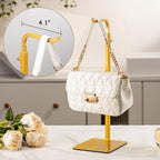 2 Pack Purse Holder Handbag Display Stand: Gold Hanger Rack for Bags, Purses, and Wreath, Adjustable Hook Stand for Tabletop, Closet, and Retail Use for Vendors - Image 4