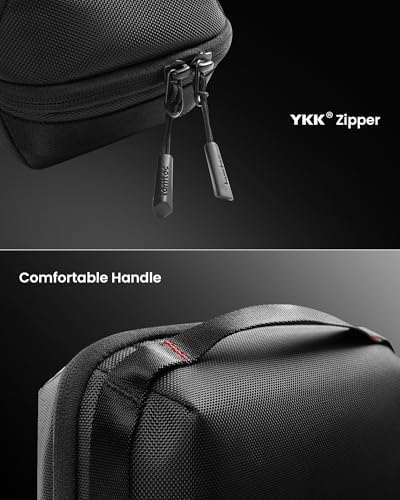tomtoc Electronic Organizer Accessory Pouch for MacBook Charger, Cables, Power Bank, Hard Drive, Cords, Water-resistant Storage Bag with Removable Card Slots for USB Adapter, Memory Card, Black - Image 6