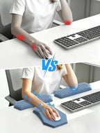 2-in-1 L-Shaped Desk Elbow Pads & & Mouse Pad Set with Wrist Rest, Blue - Image 2