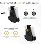 Mount-It! Anti-Theft Universal Tablet Floor Stand Kiosk, Retail POS, Silver - Image 2
