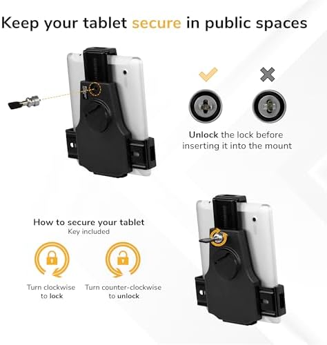 Mount-It! Anti-Theft Universal Tablet Floor Stand Kiosk, Retail POS, Silver - Image 2