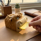 3D Printed Highland Cow Sticky Note Holder, Desk Organizer - Image 6