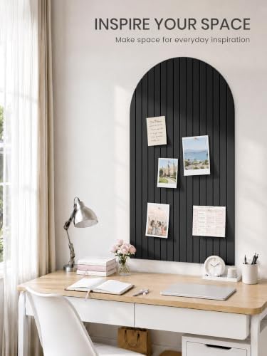 Large Arched Felt Bulletin Board 47.2''×25.5'', Black - Image 6