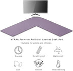 Vyaaa L Shaped Desk Mat Mouse pad, (39"+ 39") x 13" Corner Desk Mat, Purple - Image 3