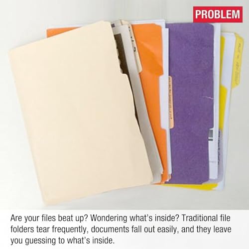 Ultimate Office Poly Color File Folders Letter Size, 5th-Cut Tabs, Set 100 - Image 2