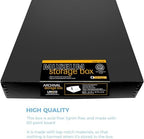 Lineco Museum Archival Storage Box, Drop Front, 13.75x19.75x3 in, Black - Image 6