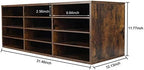 PAG-Mass Mail Sorter Organizer, Wood Countertop Literature Organizer, Student Mailbox for Classroom, Desktop Bill Paper Organizer for Office Home School, 12 Compartments, Antique Brown - Image 3