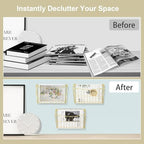 TQVAI Hanging Wall File Organizer 3 Pack, Gold Metal Wall Mounted File Holder, No Assembly Required, Curved Pocket Paper Document Rack for Office Home School Magazine Mail Storage - Image 5