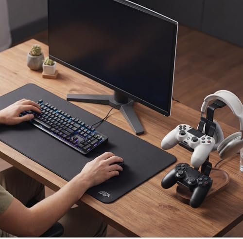 muso wood 2-in-1 Gaming Controller Stand, Headphone Holder, Desktop Headset Stand for Game Controllers and PC Earphone Accessories - Image 3