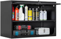 Fesbos Metal Storage Cabinet Black Wall Cabinets with Shelf and Locking Door - Wall Mounted Storage Cabinet for Garage Warehouse Home Office - Assembly Required by Fesbos