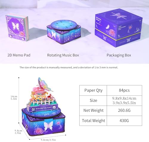 3D Memo Pad, 3D Calendar 2027, Time Piece Calendar, Tear-Off Calendars 2027, 3D Paper Carving Art Memo Pad, Art Carving Sticky Notes for Office Home Gifts Ornaments (Butterfly Loves Flower) - Image 5