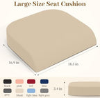 TranquilRelax XL Memory Foam Seat Cushion for Office Chair, Khaki - Image 2