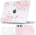 Pink Floral Clear Case for 2022-2026 MacBook Air 13 inch M5/M4/M3/M2 by Unknown
