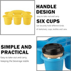 2 Pack Classroom Caddy For School,Kidsroom,Pencil Holder,Plastic Cup Caddy for Drink Delivery (Rainbow Color-4pack) - Image 3